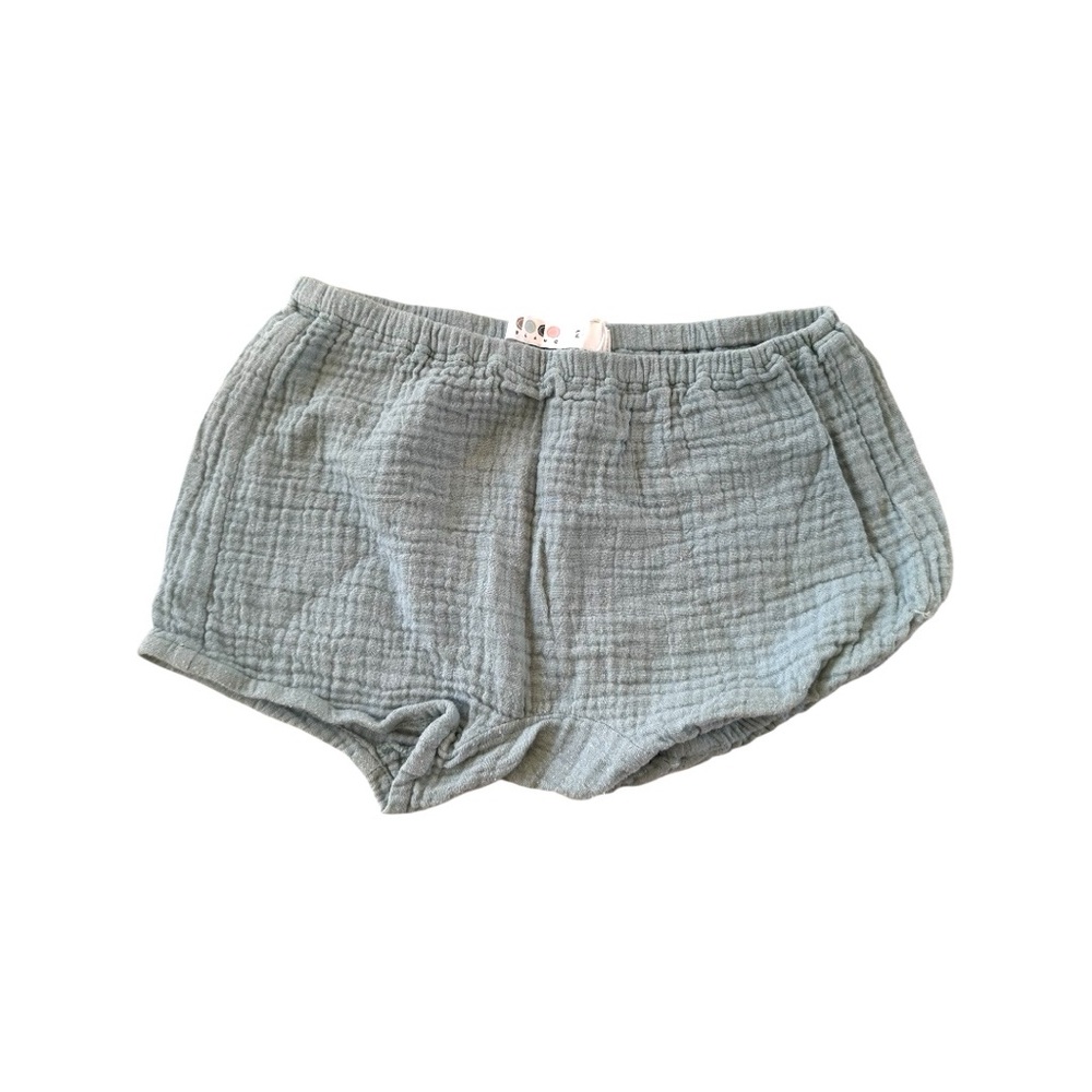 Coco Blanc Sage Green Muslin Gauze Shorts